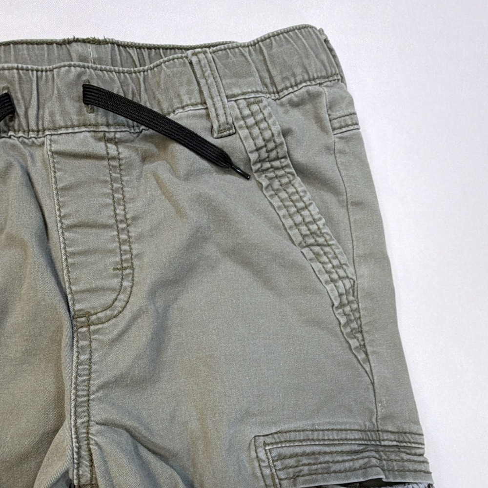 Wrangler Boys Green Solid Cargo Jogger Pants Drawstring Elastic Waist 12 - Picture 8 of 13